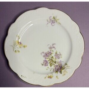 AUSTRIA Floral Porcelain Ceramic 7.5 Inch Bread Plates- Lot Of 5